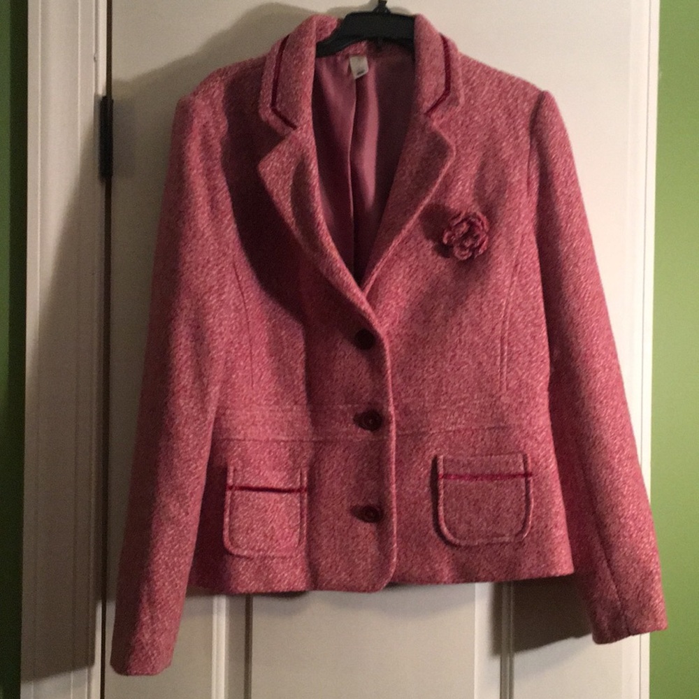 Pink tweed blazer from Old Navy